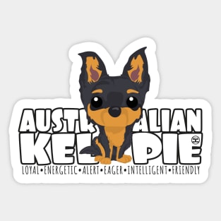 Kelpie (Black & Tan) - DGBigHead Sticker